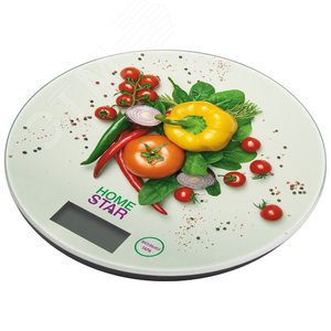 Весы кухонные электронные HS-3007S до 7 кг, рисунок ''Овощи''