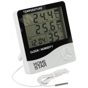 Термометр-гигрометр цифровой, с выносным датчиком HS-0109