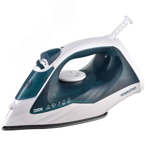 Изображение товара Утюг HS-4008 на 2200 Вт, подошва - тефлоновая, цвет бело-синий (шт)