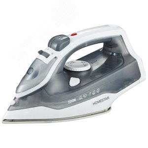 Изображение товара Утюг HS-4011 на 2200 Вт, подошва - нержавеющая сталь, цвет серый (шт)