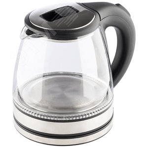 Изображение товара Чайник HS-1052 на 1,2 л, цвет черный, стекло, пластик (шт)