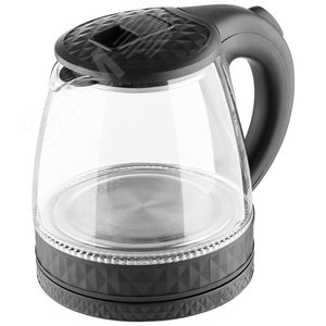 Изображение товара Чайник HS-1053 на 1,2 л, цвет черный, стекло, пластик (шт)