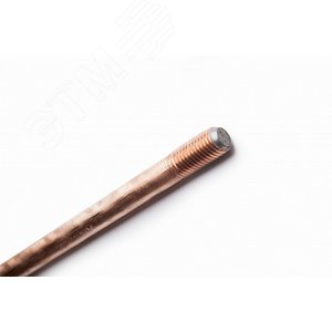 Изображение товара Стержень заземления d-14.2 мм, резьба 5/8, L-1.5 м, сталь омедненная К2М-СМП14-15Д58 (шт)