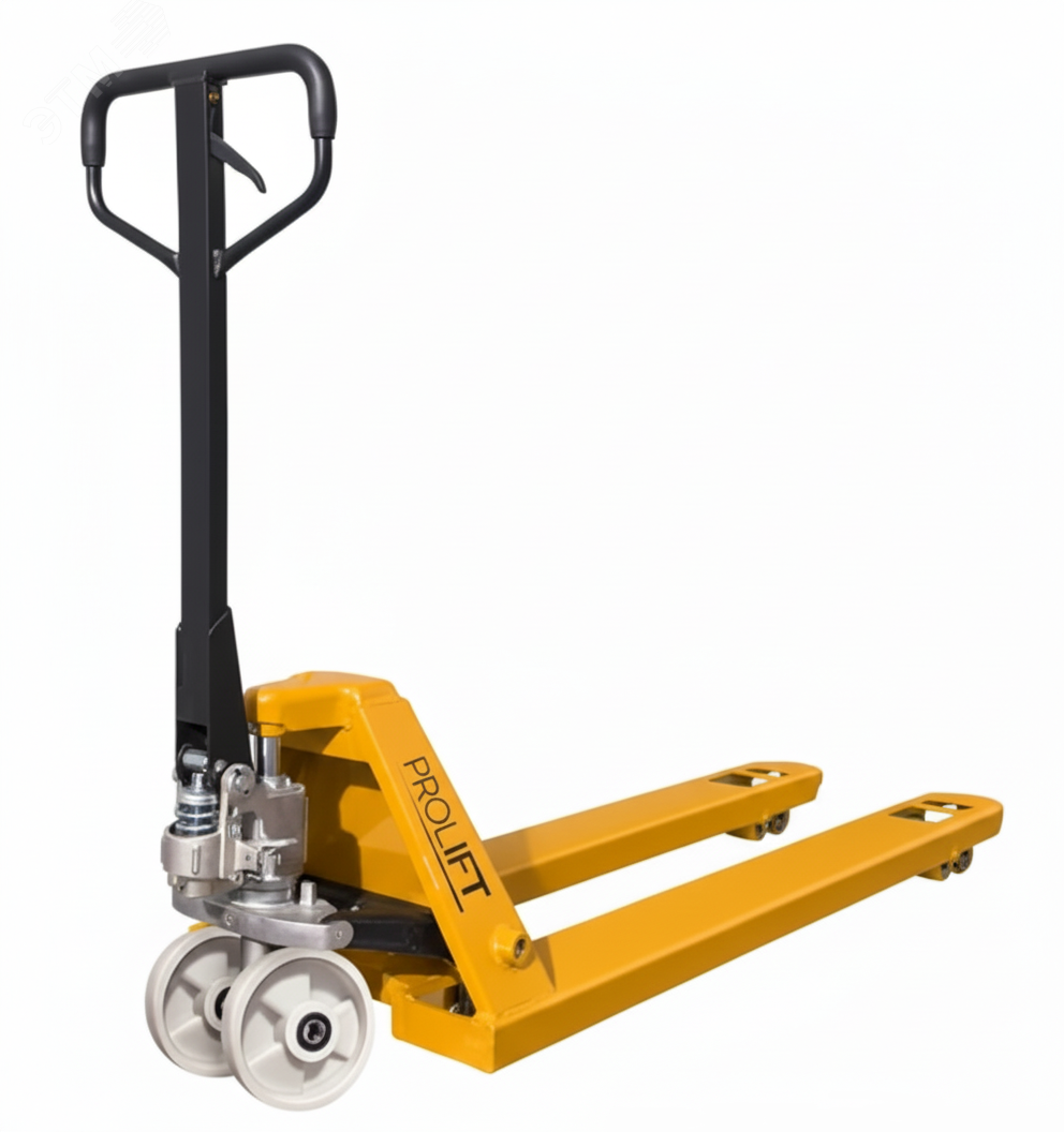 Изображение товара Тележка гидравлическая PROLIFT AC25, г/п 2500 кг, колеса нейлон, вилы 1150x550мм, жёлтый (шт) Изображение товара Тележка гидравлическая PROLIFT AC25, г/п 2500 кг, колеса нейлон, вилы 1150x550мм, жёлтый (шт)