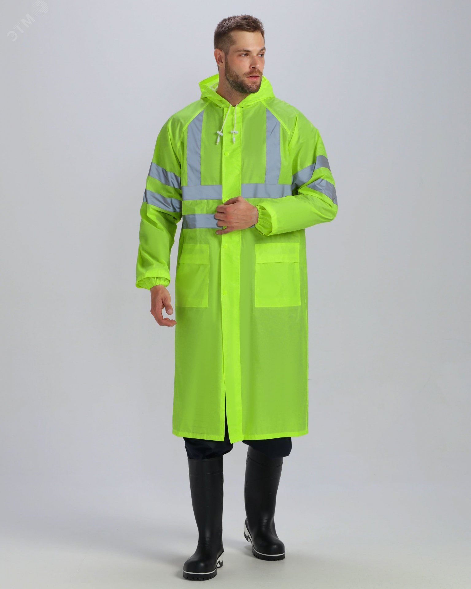 Изображение товара Плащ влагозащитный сигнальный ProfLine Specialist СОП, желтый,52-54 (шт)