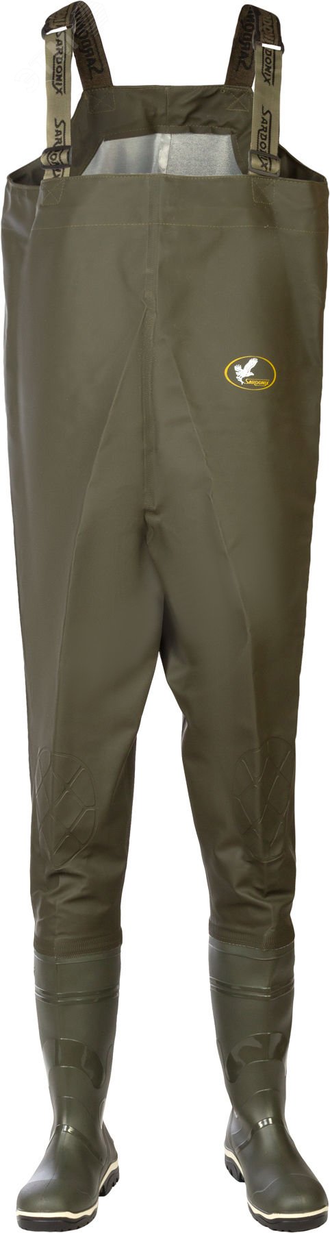 Изображение товара Полукомбинезон рыбацкий Витязь ПВХ/Винитол Sardonix арт168-01, демисезон, мужской, серый, размер 42