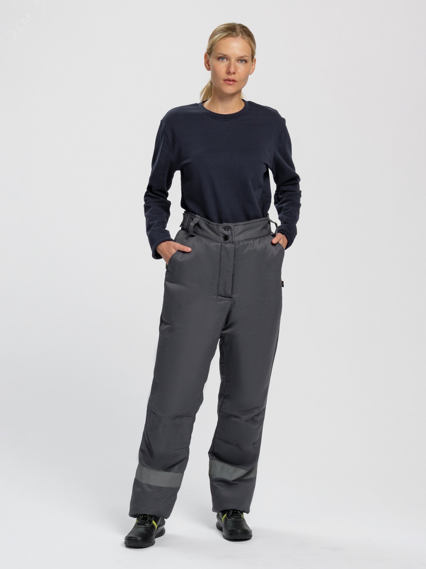 Изображение товара Женские зимние брюки Вьюга СОП утепленные темно-серые 48-50/158-164