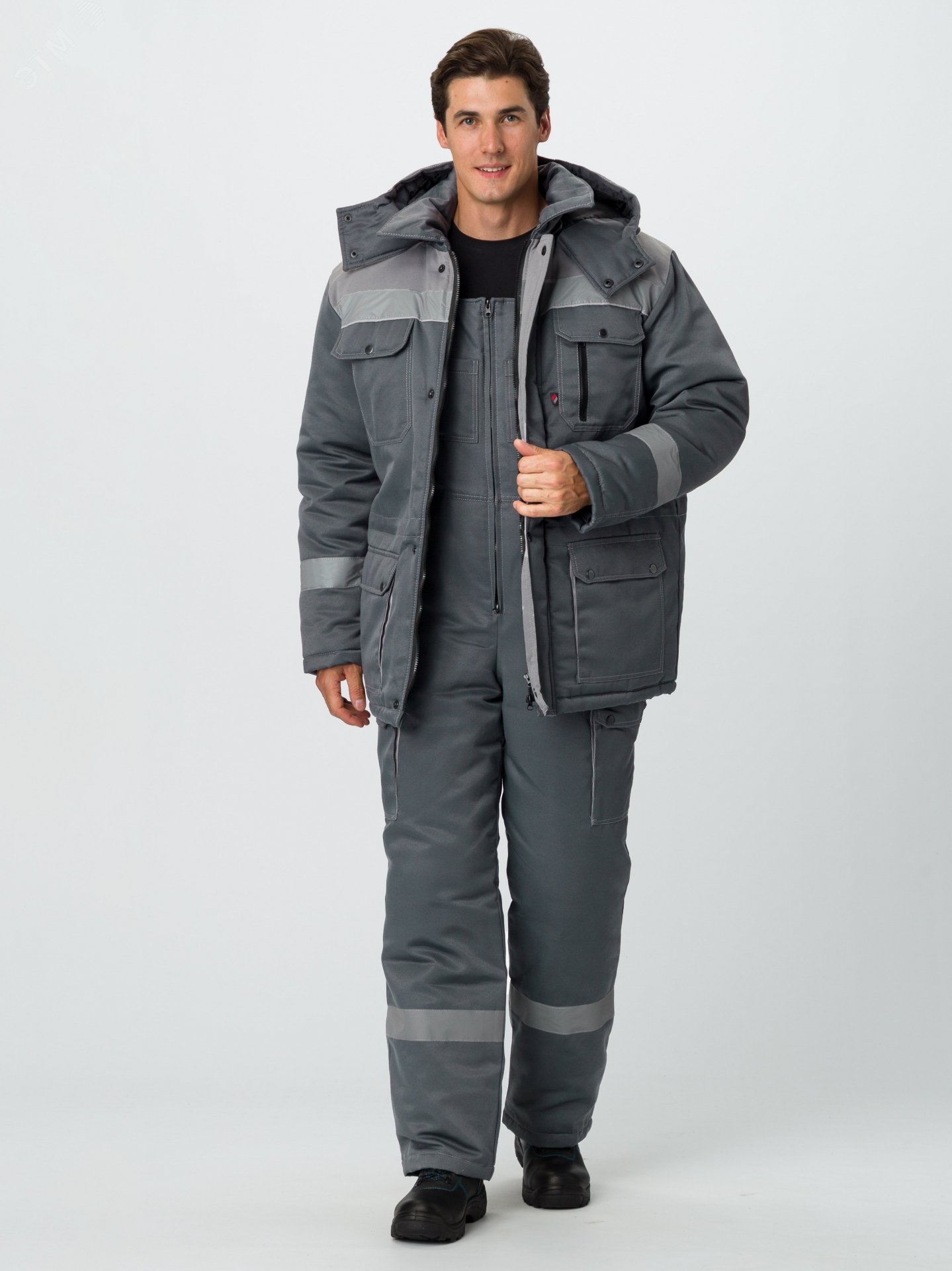 Изображение товара Костюм зимний Титан для мужчин серый 48-50
