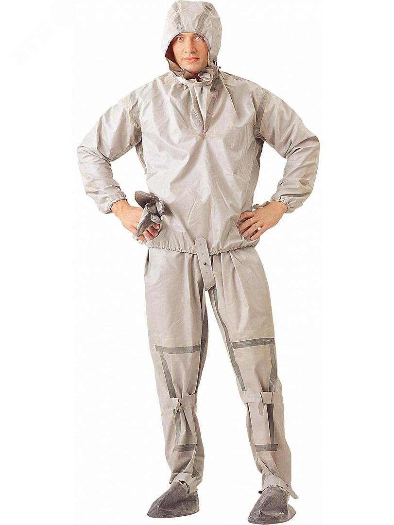 Изображение товара Костюм химической защиты Л-1 серый 188-194 шт защитный для химически опасных веществ