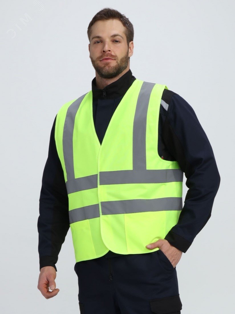 Изображение товара Жилет сигнальный ProfLine Specialist с карманами СОП-4 желтый 52-54