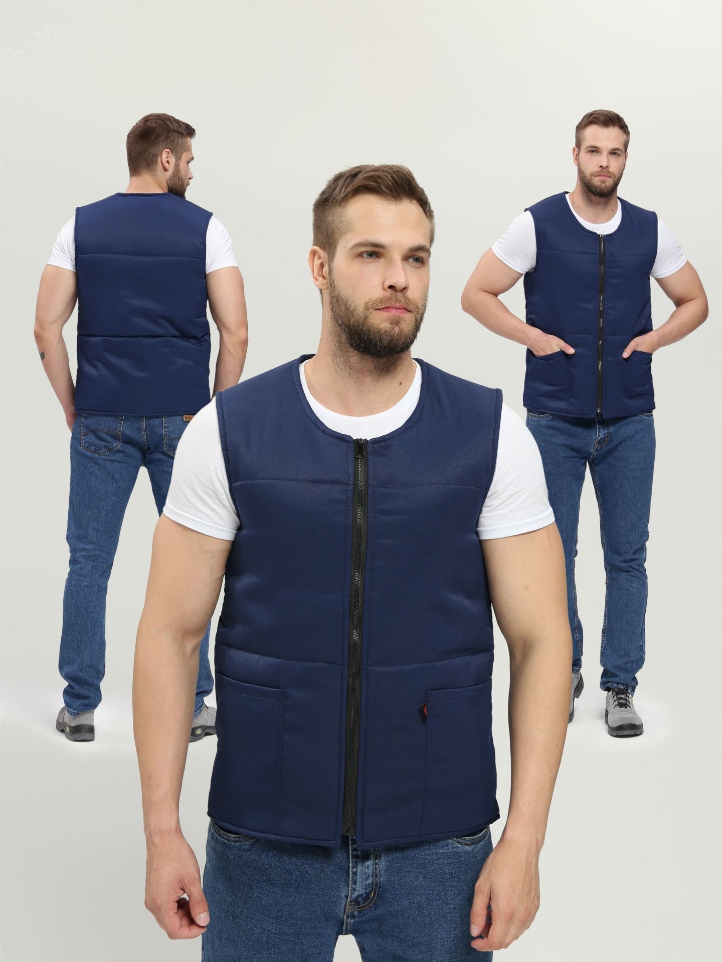 Изображение товара Жилет утепленный База (тк.Смесовая,210), т.синий, р. 52-54 (шт)