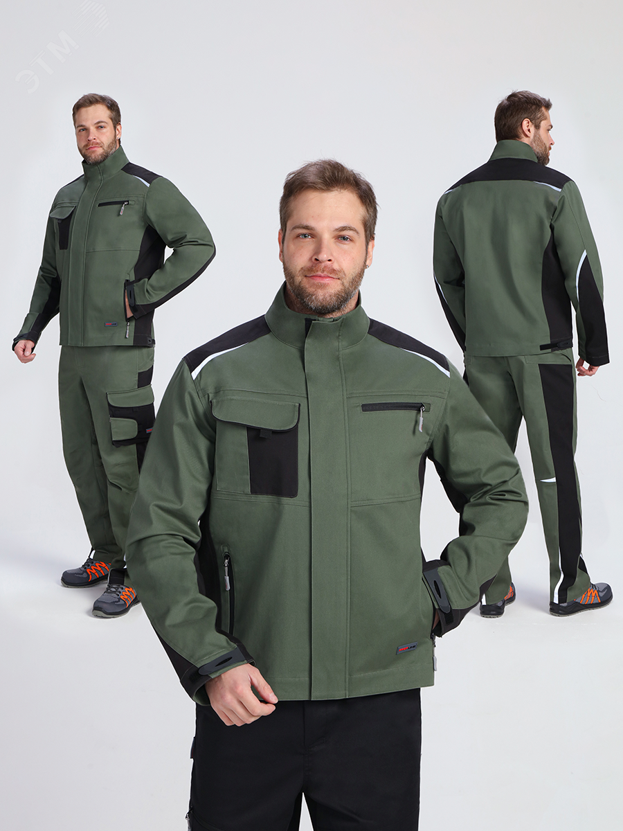 Изображение товара Куртка Факел ProfLineLeader Хаки/Черная 48-50/158-164