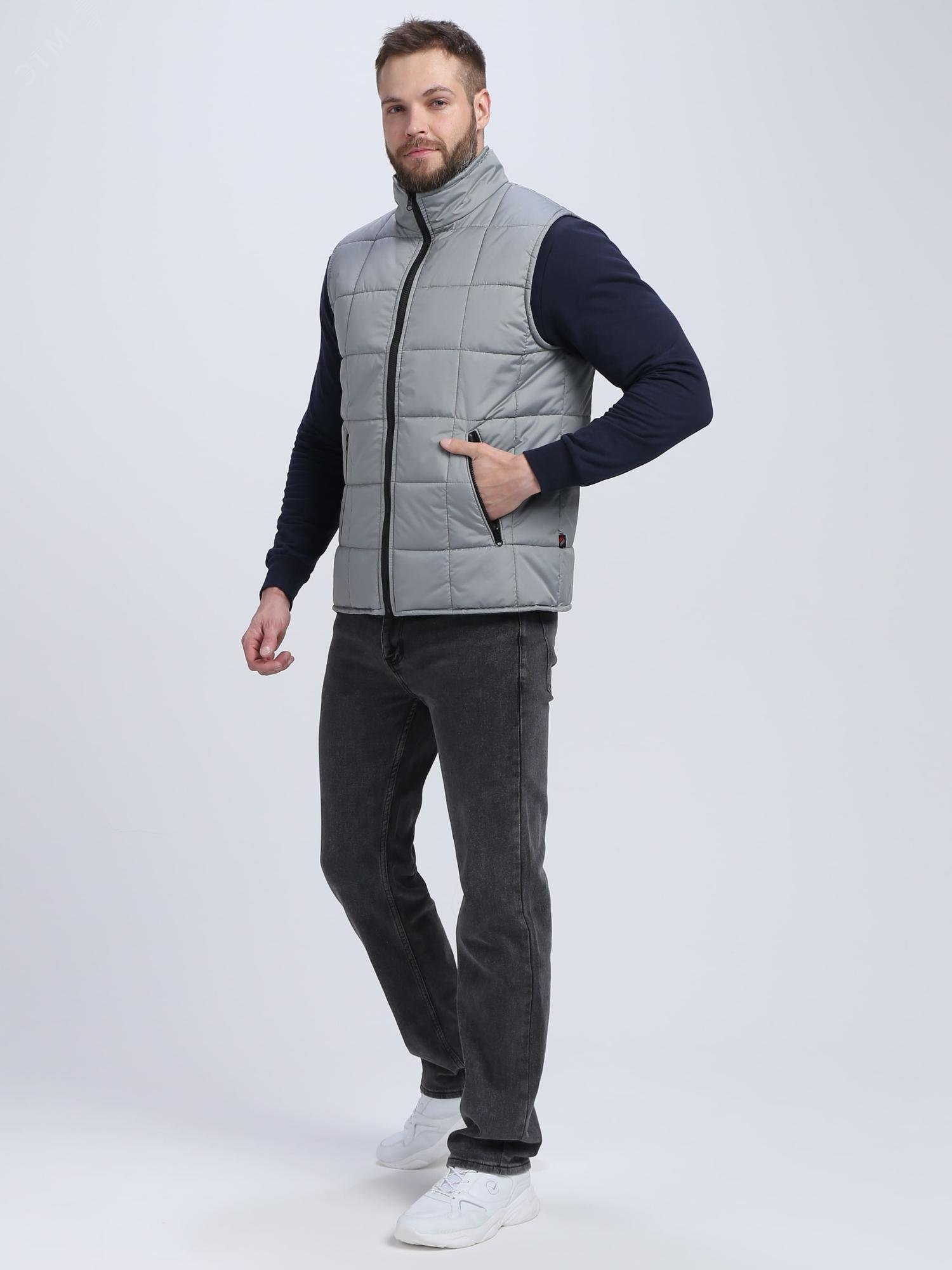 Изображение товара Утепленный жилет Офис серый размер 52-54 комфорт и защита зимой