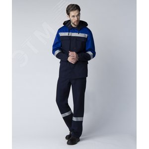 Изображение товара Костюм Эксперт-Антистат МВО NEW (тк.Смесовая,250) п/к, темно-синий/васильковый 56-58, 170-176 (шт)
