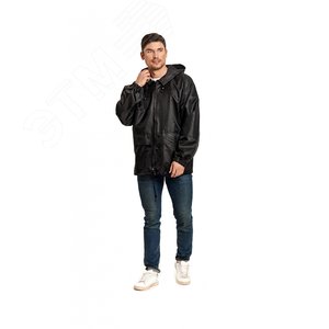 Куртка-дождевик Лидер (Таффета/Оксфорд, 240), черный,L (52-54)