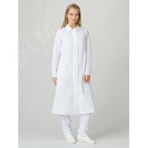 Изображение товара Халат женский ХАССП-Премиум (тк.Оптима,160), белый,60-62,158-164 (шт)