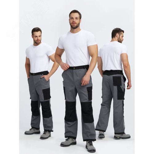 Изображение товара Брюки Милан NEW CH МВО (тк.Смесовая,270), т.серый/черный 44-46/ 170-176 (шт)