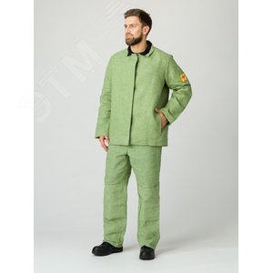 Изображение товара Костюм сварщика усиленный 1 кл.защиты (тк.Брезент, 480), цвет (в ассортименте), 60-62/170-176 (компл)