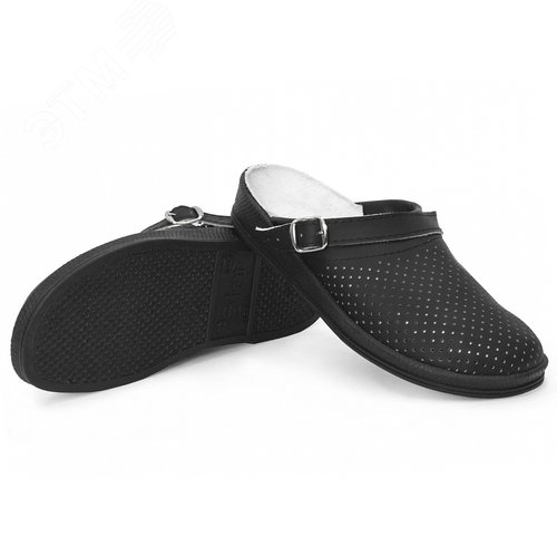 Изображение товара Сабо женские нат.кожа ПВХ, черный 39 (пар)