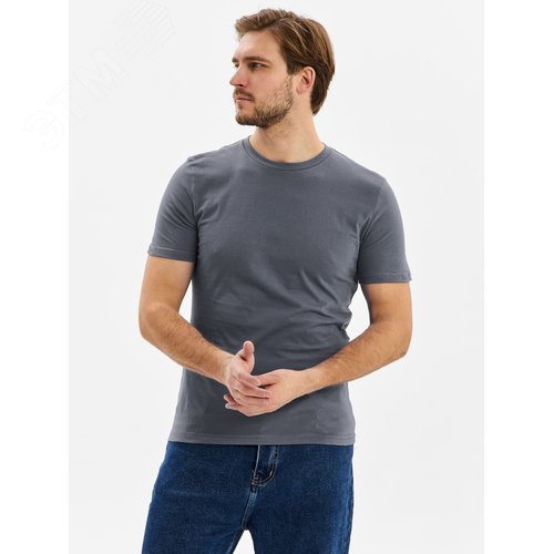 Изображение товара Футболка NEW (тк.Трикотаж,160), т.серый (графит) L (48) (шт)