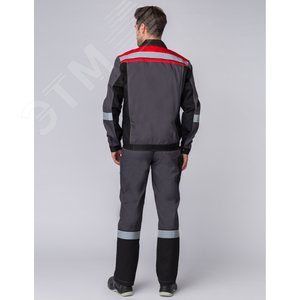 Костюм Виват-1 Премиум (ткань Смесовая,240) брюки, серый черный красный, 48-50 170-176 87473059 Факел - 3