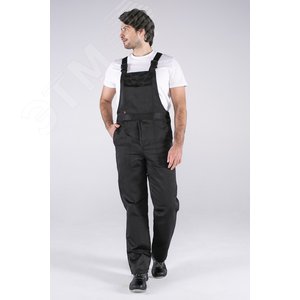 Изображение товара Полукомбинезон ИТР (ткань Смесовая,210), черный, 44-46 170-176 (шт)