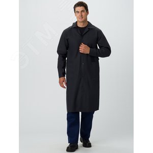 Изображение товара Халат мужской рабочий (ткань Бязь,145), черный, 48-50 170-176 (шт)