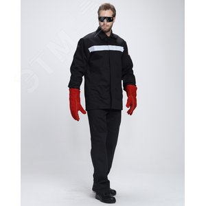 Изображение товара Костюм сварщика Гефест-СОП 2 кл.защиты (тк.Хлопок-ОП,500) брюки, черный,48-50,170-176 (шт)