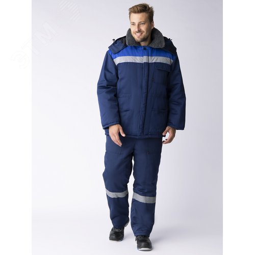 Изображение товара Костюм зимний Труженик-Ультра-1 СОП (тк.Смесовая,210) брюки, т.синий/васильковый 56-58/ 194-200 (шт)