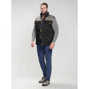 Изображение товара Жилет утепленный Флофт (тк.Смесовая,210), черный/серый р. 52-54 (шт)