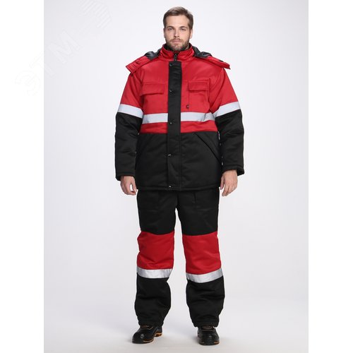 Изображение товара Костюм зимний Профи-Норд (тк.Смесовая,250) п/к, черный/красный,68-70,170-176 (шт)