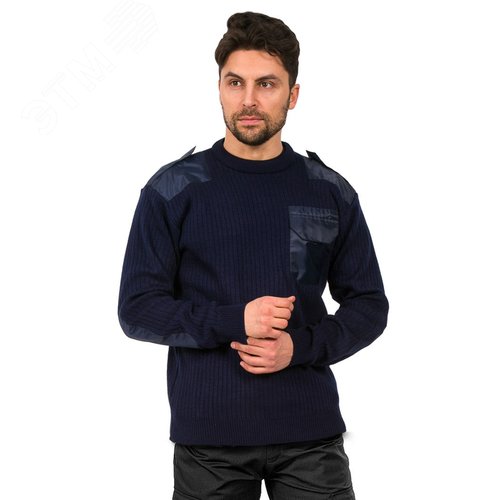 Изображение товара Свитер (джемпер) форменный усиленный, т.синий 52-54/ 182-188 (шт)
