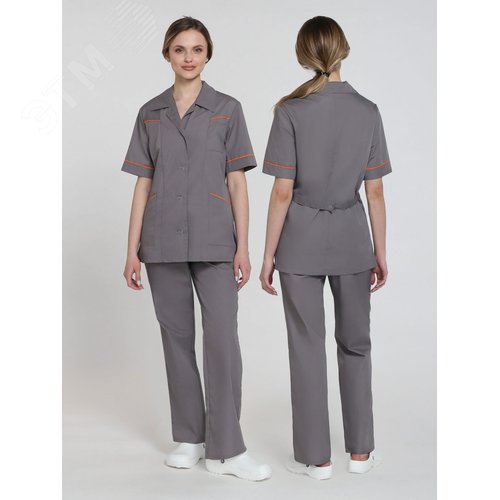 Изображение товара Костюм женский Магнэль® (тк.Смесовая,120), т.серый/оранжевый 48-50/ 158-164 (шт)