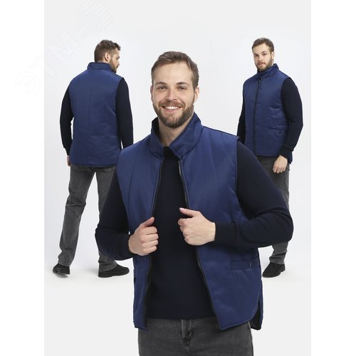 Изображение товара Жилет утепленный Универсальный (тк.Смесовая,210), т.синий, 48-50 (шт)