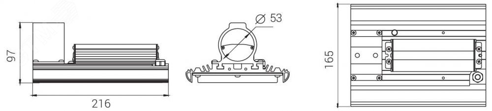 Светодиодный светильник Diora Unit 2Ex 56/8000 Д 4K консоль DU2Ex56D-4K-C DIORA - превью 2