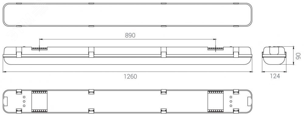 Светодиодный светильник Diora LPO/LSP 38/5100 opal 5100лм 38Вт 6000K IP65 0.8PF 80Ra Кп<1 DLPO38-O-6K DIORA - превью 7