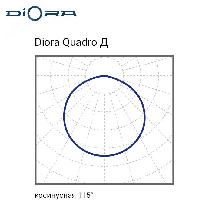 Светильник Quadro 30/4500 Д 3K лира А DQ30D-3K-L-A DIORA - превью 6
