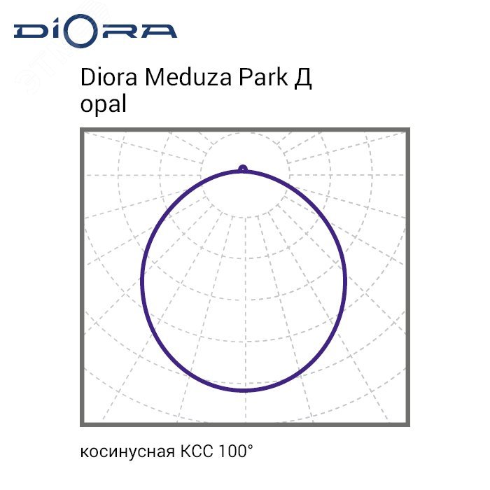 Светильник светодиодный Meduza Park 40/4500 Д opal 5K DMP40D-O-5K DIORA - превью 12