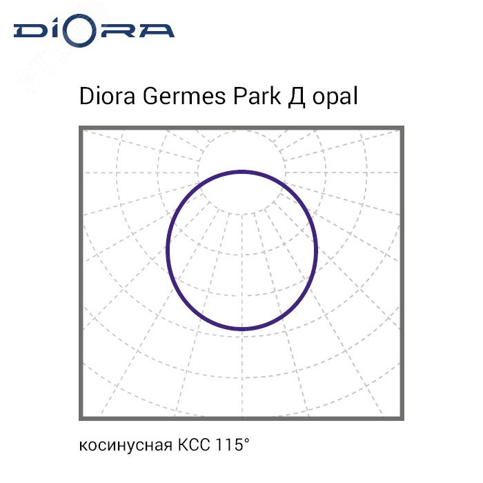 Светильник светодиодный Germes Park 80/10000 Д opal 5K DGP80D-O-5K DIORA - превью 10