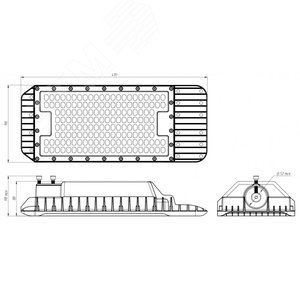 Светодиодный светильник Diora Caiman 150/24000 ШБ4 4K консоль DC150ShB4-4K-C DIORA - 8