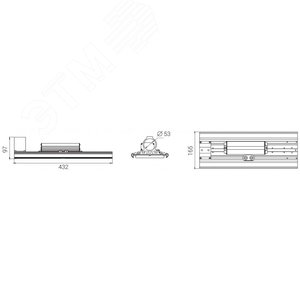 Светодиодный светильник Diora Unit PRO 110/17500 Ш1 4K консоль DUPRO110Sh1-4K-C DIORA - 7