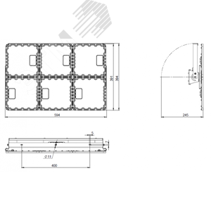 Светильник ДПП-240Вт Quadro 240/36000 Г80 4K лира - фото 2