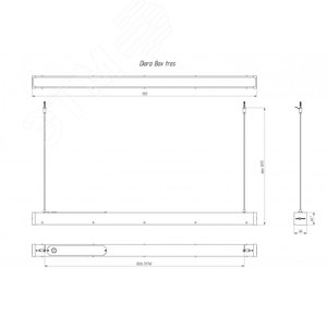 Светодиодный светильник Diora Box 23/2400 opal-1150 2400лм 23Вт 4000K IP40 0,8Pf  80Ra Кп<1 Black tros - фото 2