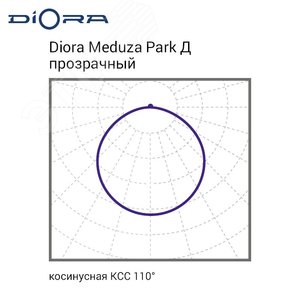 Светодиодный светильник Diora Meduza Park 120/15500 Д прозрачный 5K DMP120D-PZ-5K DIORA - 10
