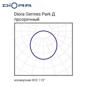 Светодиодный светильник Diora Germes Park 40/6100 Д прозрачный 5K DGP40D-PZ-5K DIORA - 12