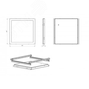 Светильник светодиодный Diora Office Clip 38/4200 opal 4200лм 38Вт 4000K IP65 0.7PF 80Ra Кп<1 Аварийный - фото 6