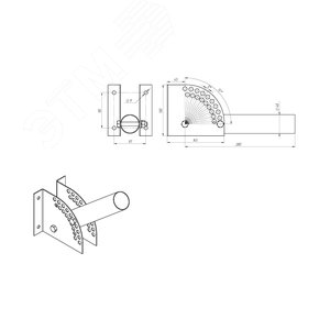 Кронштейн настенный для консольного крепления с регулировкой угла наклона - фото 2