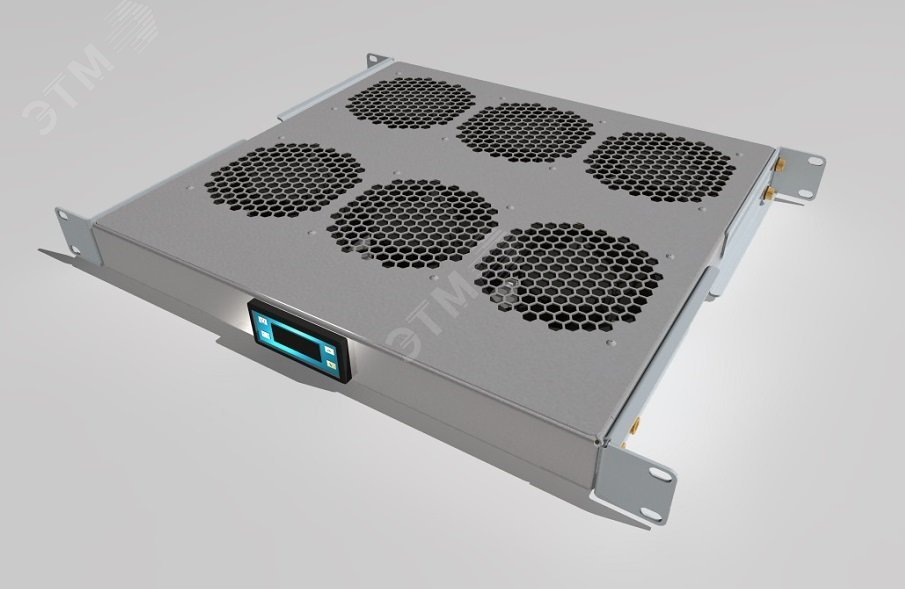 Модуль вентиляторный 19 с встроенным контроллером температуры, 1U, 6 вентиляторов, регулируемая глубина 390-750 мм R-FAN-6K-1U REM