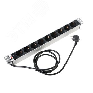 Изображение товара Блок розеток Rem-16 с индикатором 9 Schuko 16A 19' шнур 1.8 м (шт)