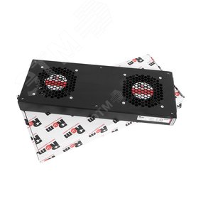 Изображение товара Модуль вентиляторный 2 вентилятора черный (шт)